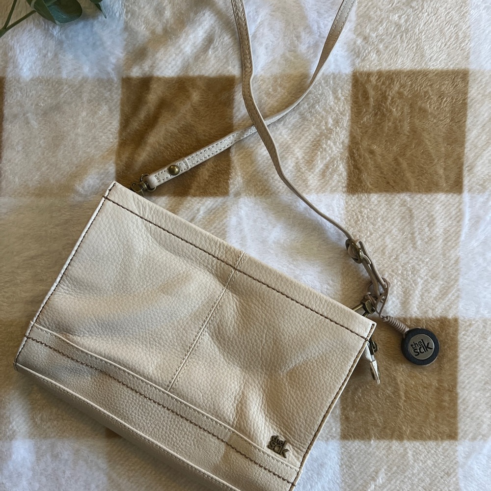 The Sak Cream Leather Crossbody